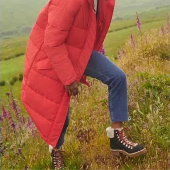 Grey Lace-Up Leather Hiking Boots with Fur - Picture 10 of 10